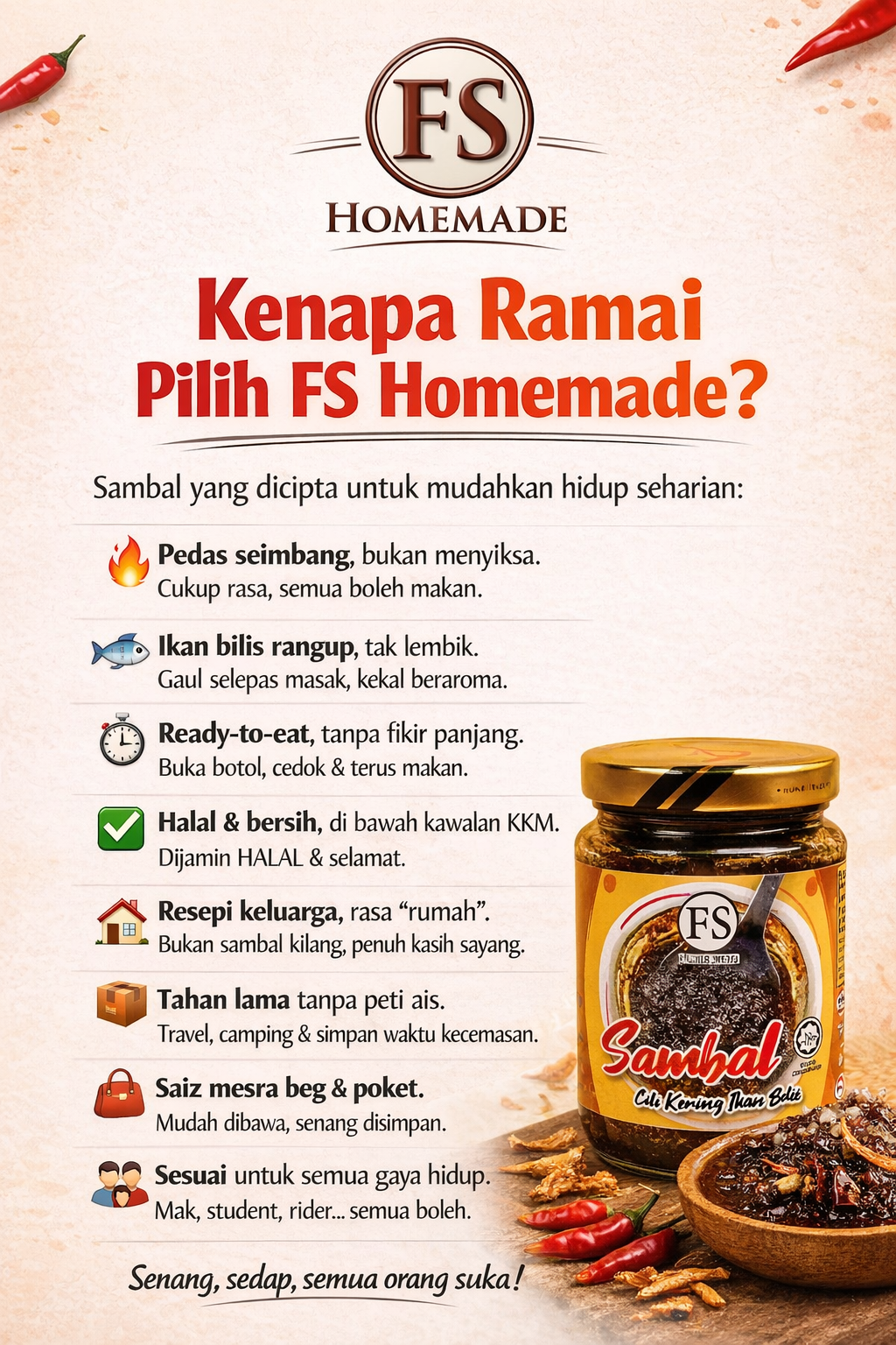 Kenapa Ramai Simpan Sambal FS Homemade